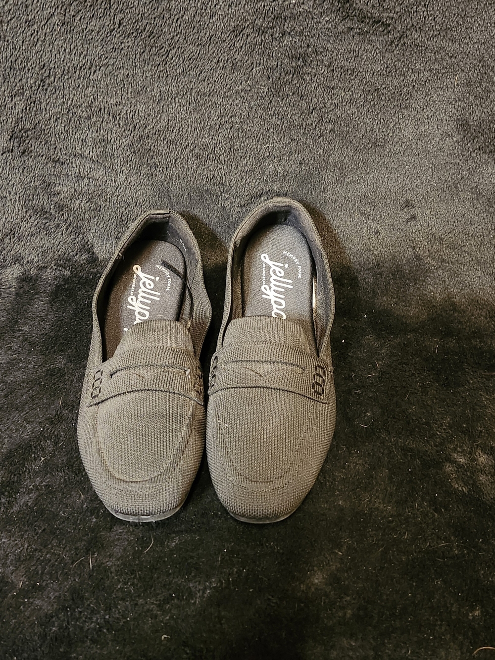 Jellypop Women's Slip-On Loafers in Charcoal Gray